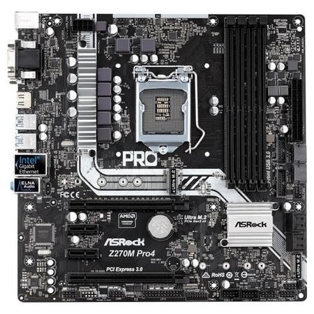 ASRock Intel Z270M PRO4 DDR4 LGA 1151 Micro ATX Motherboard